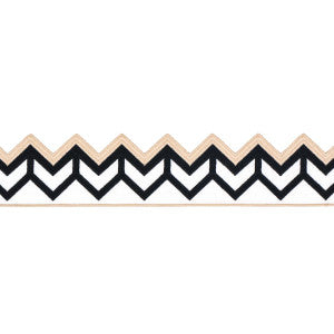 Schumacher Trim Sparren Embroidered Tape Black 83610