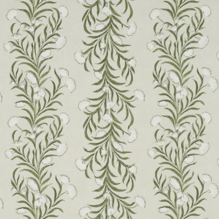 Tasmanian Mimosa Ivory & Green 5015362 by Schumacher Designer Wallpaper Celerie Kemble 18.0" - Swanky Fabrics -