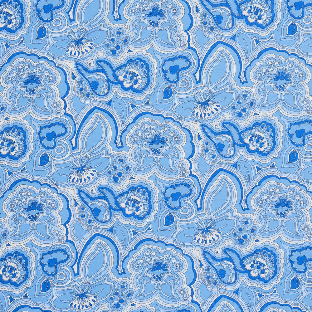 Morning Sunrise Indoor/Outdoor Horizon Blue 181060 by Schumacher Designer Fabric Trina Turk 18.0" - Swanky Fabrics -