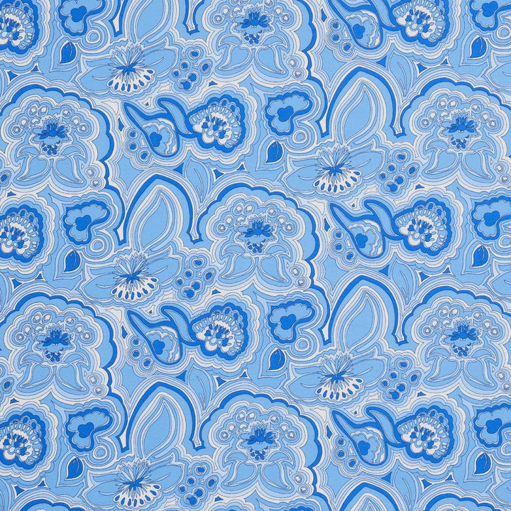 Morning Sunrise Indoor/Outdoor Horizon Blue 181060 by Schumacher Designer Fabric Trina Turk 18.0" - Swanky Fabrics -