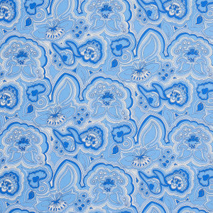 Schumacher Fabric Morning Sunrise Indoor/Outdoor Horizon Blue 181060
