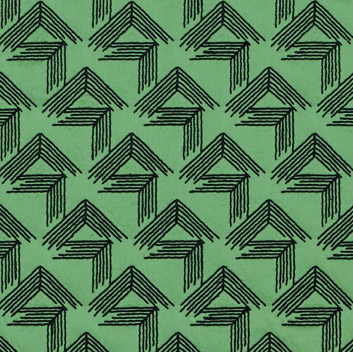 V Step Loden 69432 by Schumacher Designer Fabric Miles-Redd 38% Cotton, 30% Spun, 26% Polywadding, 6% Spun Martindale 16,000 Horizontal: 2 and Vertical: 6.25 50.625 - Swanky Fabrics -