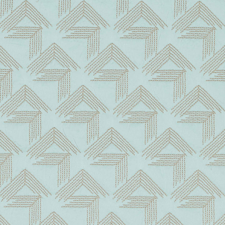 V Step Ice 69435 by Schumacher Designer Fabric MILES REDD See Sample INDIA MEDIUM DUTY </p><p>Repeat: Horizontal: 2" (5CM) and Vertical: 6 1/4" (16CM) 50 5/8" (129CM) - Swanky Fabrics -