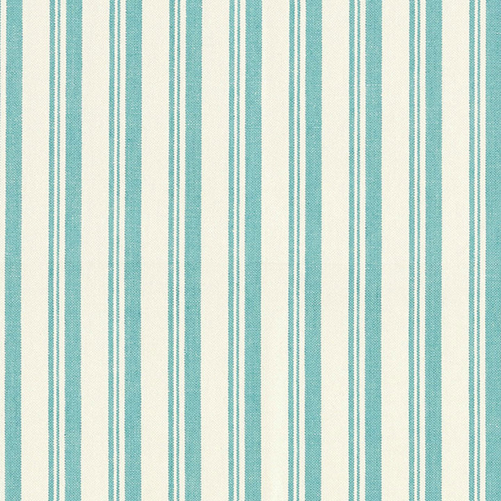 Capri Aqua/White 69444 by Schumacher Designer Fabric MILES REDD LINEN 100% ITALY MARTINDALE 14,000 </p><p>Repeat: Horizontal: 1 5/8" (4CM) and Vertical: 60 - Swanky Fabrics -