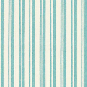 Schumacher Fabric Capri Aqua/White 69444
