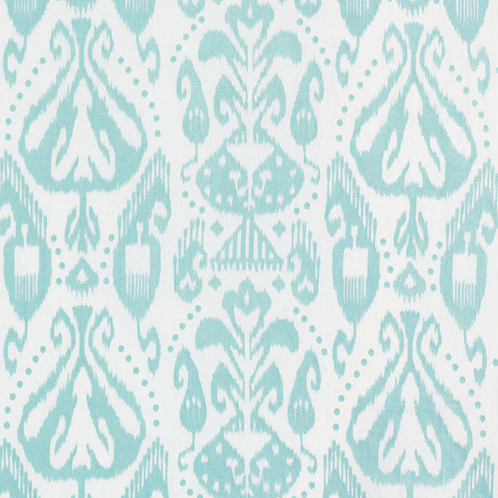 Kiva Embroidered Ikat Sky 69481 by Schumacher Designer Fabric IKAT COLLECTION LINEN 75% SPUN POLYESTER 25% INDIA </p><p>Repeat: Horizontal: 25 3/4" (65CM) and Vertical: 22 1/4" (57CM) 51.875 - Swanky Fabrics -