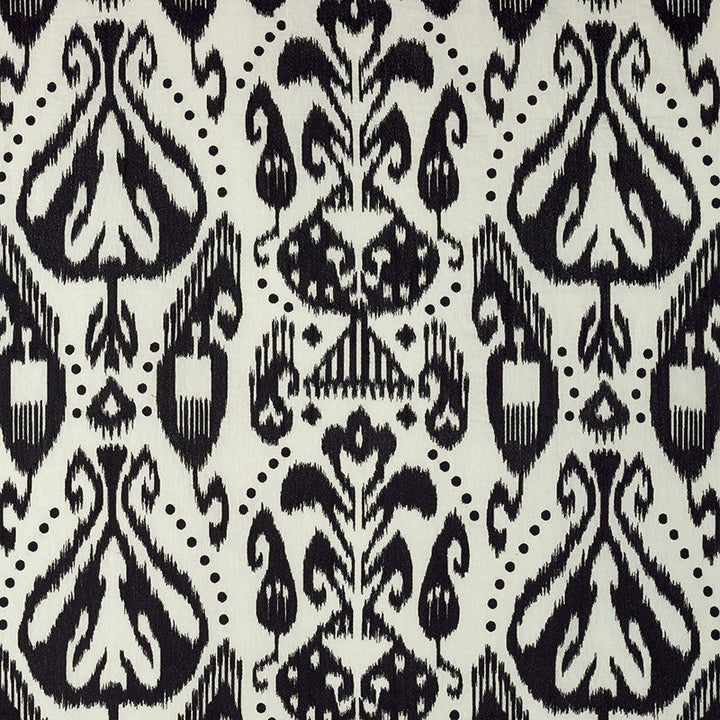 Kiva Embroidered Ikat Raven 69482 by Schumacher Fabric Schumacher Fabric Kiva Embroidered Ikat Raven 69482Fabric LINEN 75% INDIA </p><p>Repeat: H: HORZ. 25 3/4" (65CM) , V: VERT. 22 1/4" (57CM) 51.875 - Fabric Carolina -