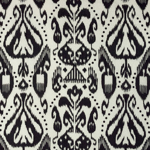 Schumacher Fabric Kiva Embroidered Ikat Raven 69482