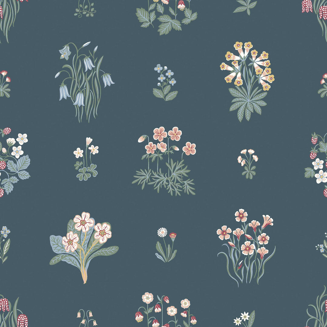 Schumacher Wallcovering Ängsflora - Spruce