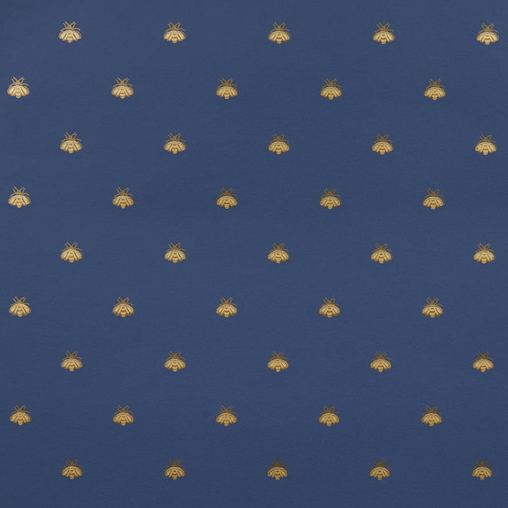 Hubert'S Bees Midnight & Gold 5015531 by Schumacher Designer Wallpaper Le Max 20.5" - Swanky Fabrics -