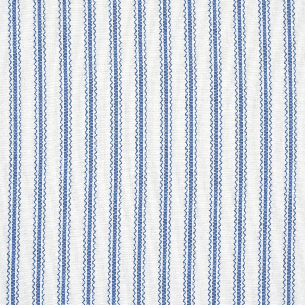 Schumacher Fabric Birdie Ticking Stripe Indigo 83702