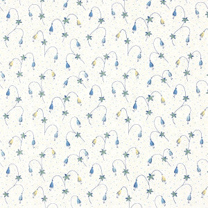 Schumacher Wallpaper Lolly Floral Blues 5015750
