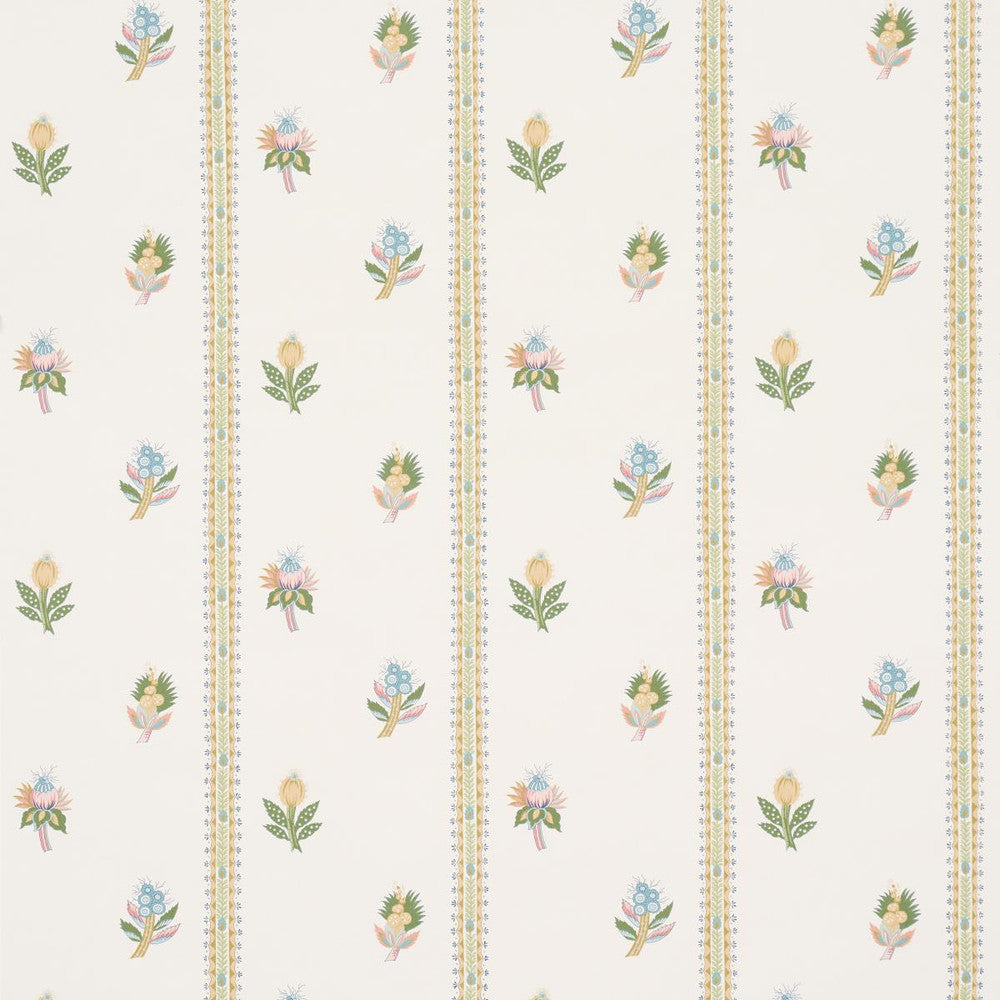 Les Fleurs Exotiques Citron 5015661 by Schumacher Designer Wallpaper Domino Effect 27.0" - Swanky Fabrics -