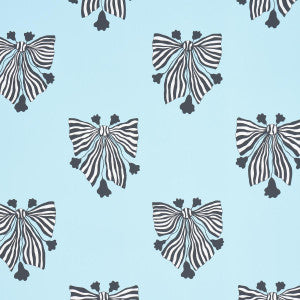 Schumacher Wallpaper Bow-Wow-Wow Aqua 5015470