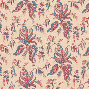 Schumacher Wallpaper Apolline Botanical Rouge & Bleu 5015500
