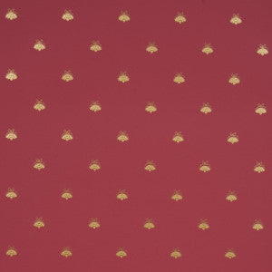 Schumacher Wallpaper Hubert'S Bees Rouge & Gold 5015532