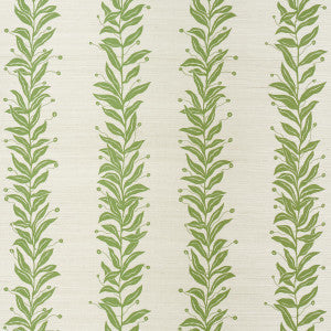 Schumacher Wallpaper Tendril Stripe Sisal Olive 5015560