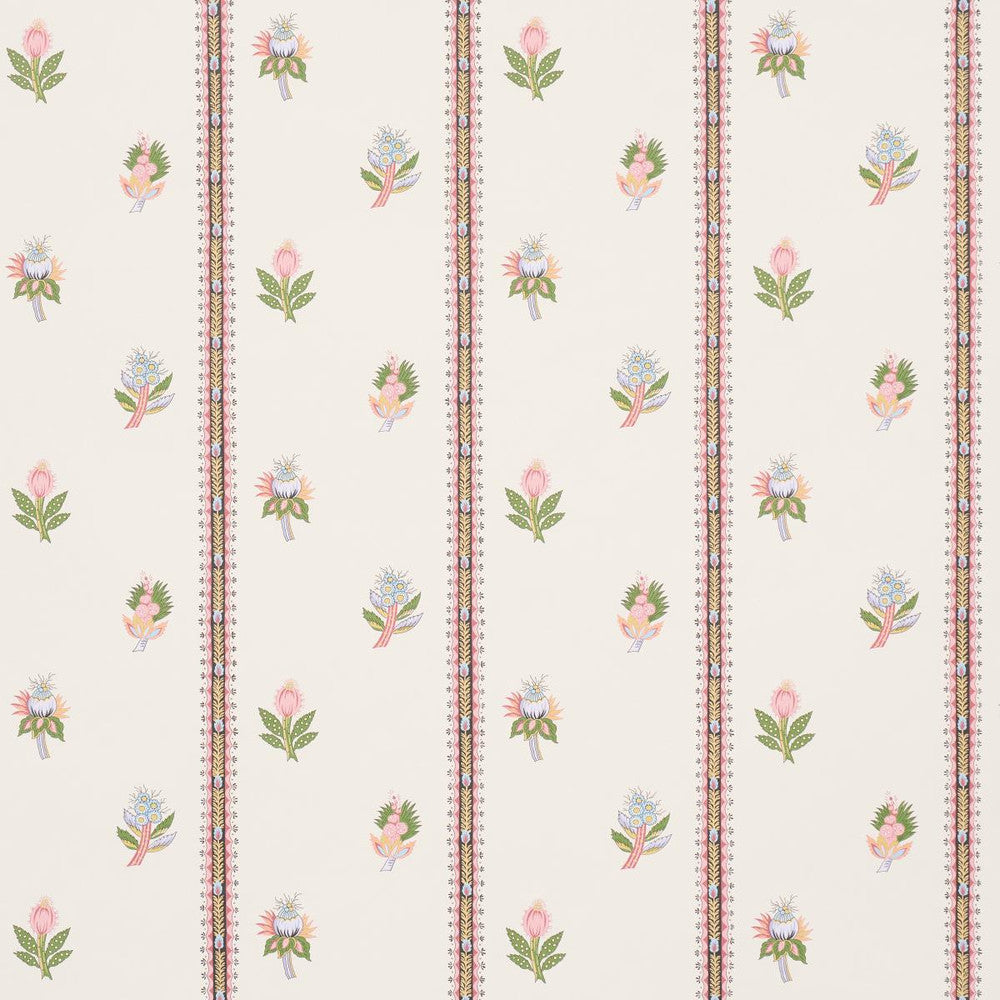 Les Fleurs Exotiques Antique Rose 5015660 by Schumacher Designer Wallpaper Domino Effect 27.0" - Swanky Fabrics -