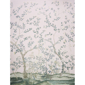 Schumacher Fabric Madame De Pompadour Panel Blush 181571