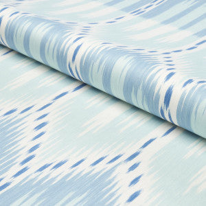 Schumacher Fabric Bukhara Ikat Sky And Aqua 176085