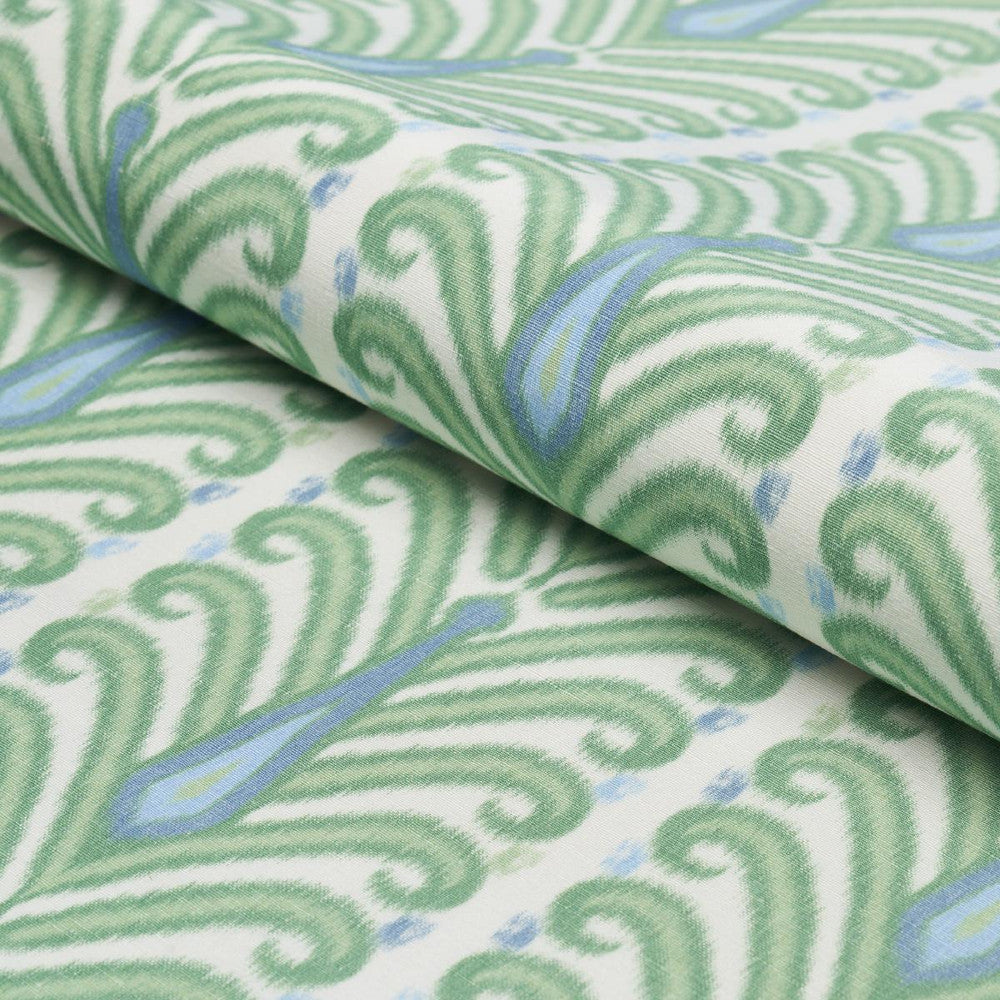 Augustine Ikat Leaf 181271 by Schumacher Designer Fabric Ikats 10.75" - Swanky Fabrics -