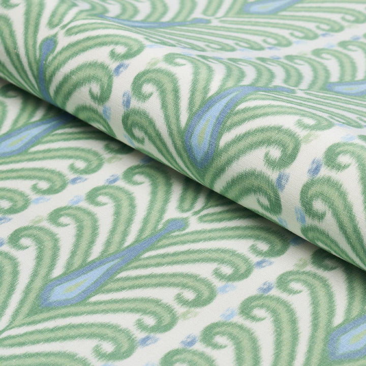 Augustine Ikat Leaf 181271 by Schumacher Designer Fabric Ikats 10.75" - Swanky Fabrics -