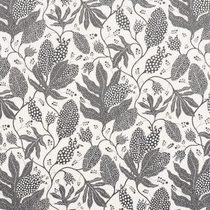 Schumacher Wallpaper Polka Dot Jungle Black & Cream 5015462