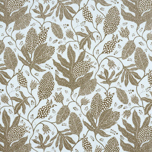 Schumacher Wallpaper Polka Dot Jungle Brown & Sky 5015461