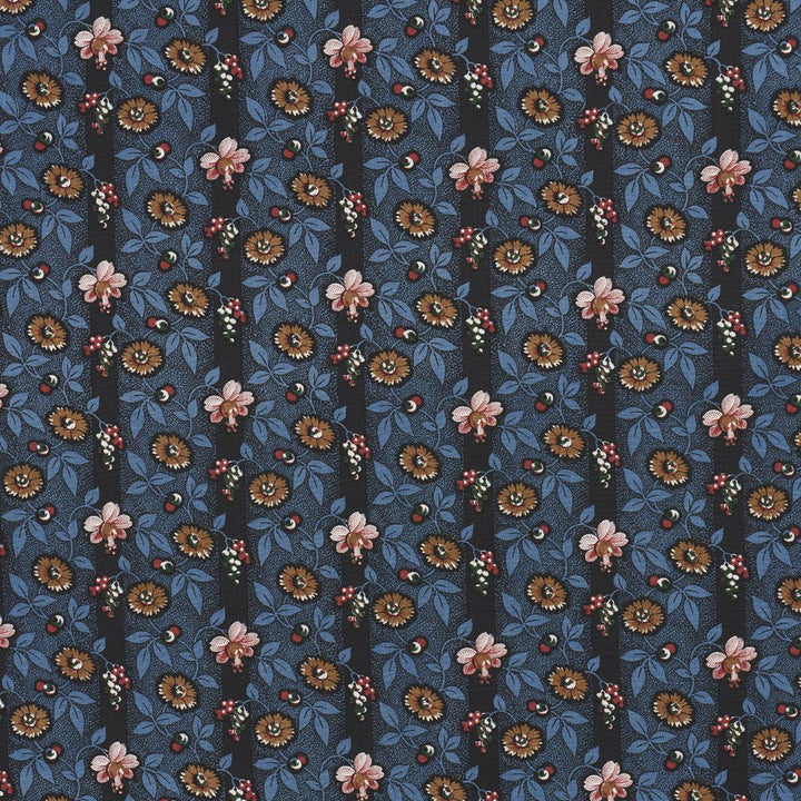 La Rue Stripe Midnight 181700 by Schumacher Designer Fabric Le Max 6.0" - Swanky Fabrics -