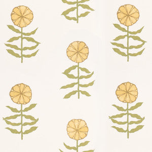 Schumacher Wallpaper Pretty Petals Soft Yellow 5015452