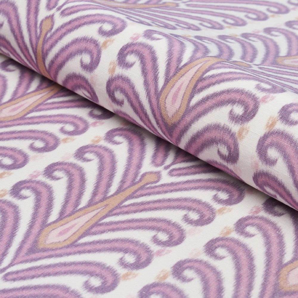 Augustine Ikat Fuchsia 181272 by Schumacher Designer Fabric Ikats 10.75" - Swanky Fabrics -