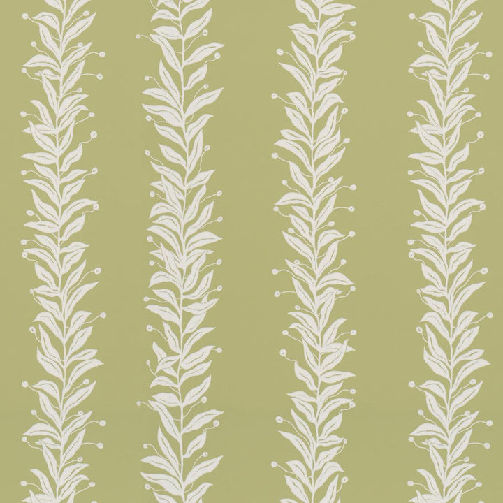 Tendril Stripe Olive 5015492 by Schumacher Designer Wallpaper Marian Mcevoy 27.0" - Swanky Fabrics -