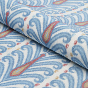 Schumacher Fabric Augustine Ikat Peacock 181270