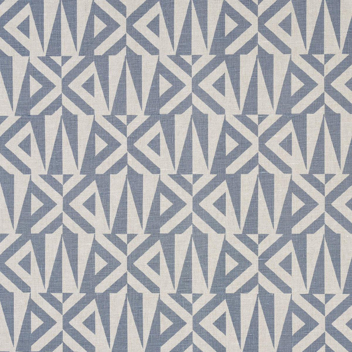 Amero Slate Blue 181641 by Schumacher Designer Fabric Earth And Sky 8.75" - Swanky Fabrics -