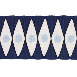 Schumacher Trim Backgammon Tape Navy And Sky 181220