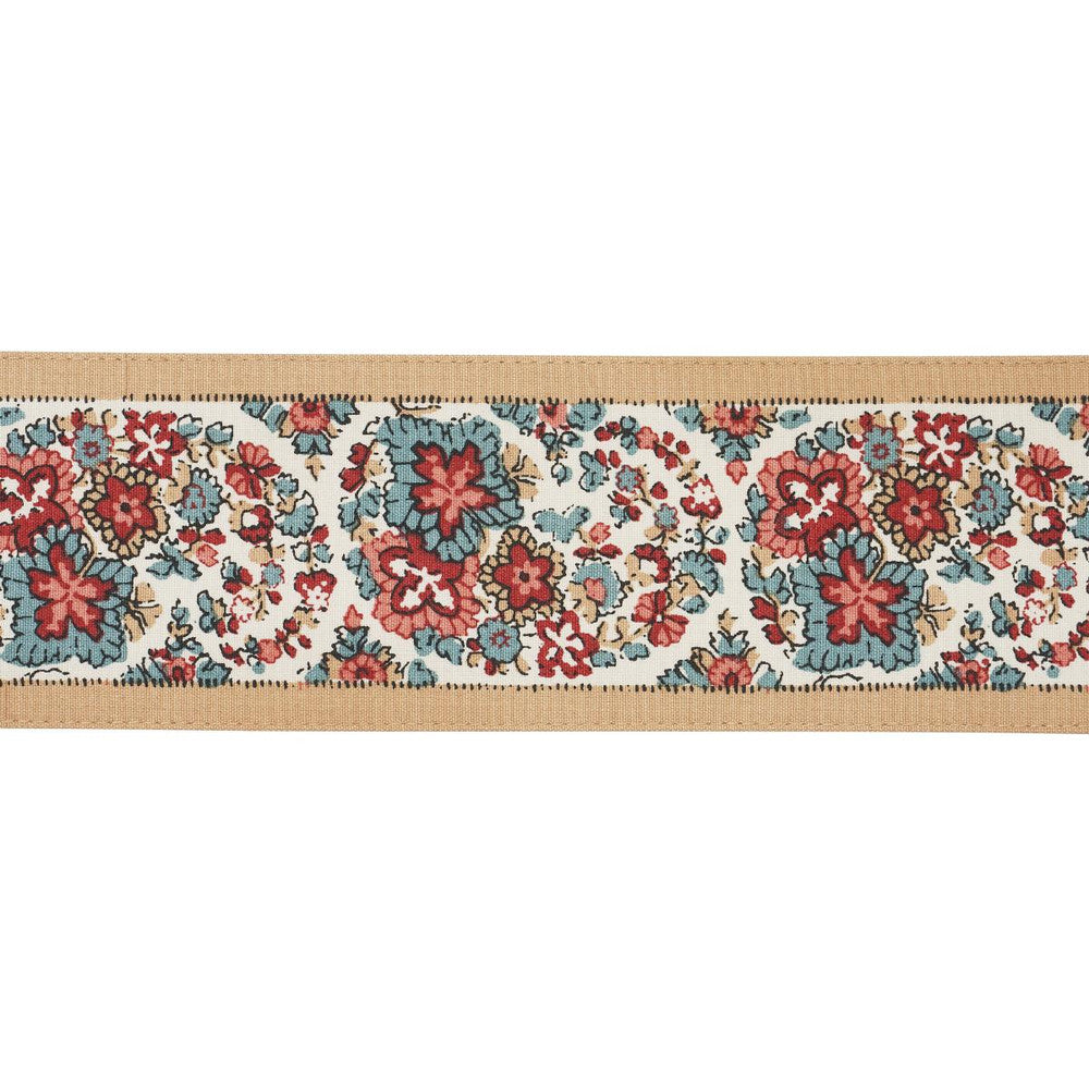 Ines Paisley Rouge & Noir 84441 by Schumacher Designer Trim Le Max - Swanky Fabrics -