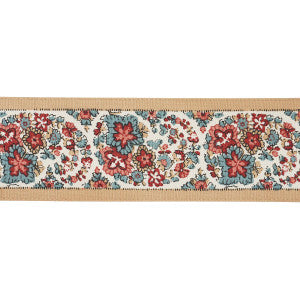 Schumacher Trim Ines Paisley Rouge & Noir 84441