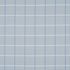 Schumacher Fabric Frannie Windowpane China Blue 83782