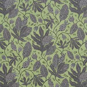 Schumacher Wallpaper Polka Dot Jungle Black & Green 5015460