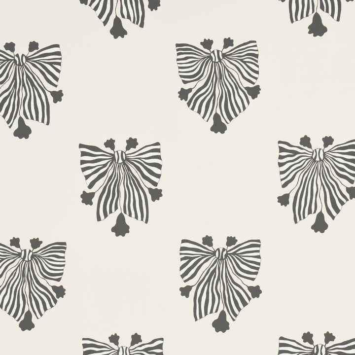 Bow-Wow-Wow Cream 5015472 by Schumacher Designer Wallpaper Marian Mcevoy 27.0" - Swanky Fabrics -