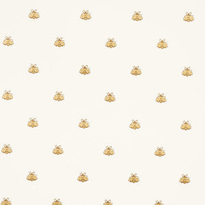 Schumacher Wallpaper Hubert'S Bees White & Gold 5015530