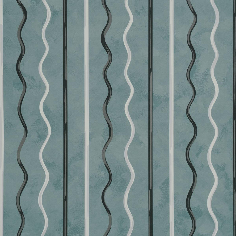 Affogato Blue Gray 5015570 by Schumacher Designer Wallpaper Backdrop 27.0" - Swanky Fabrics -