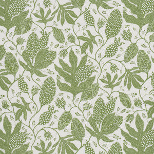 Schumacher Wallpaper Polka Dot Jungle Green & Ivory 5015463