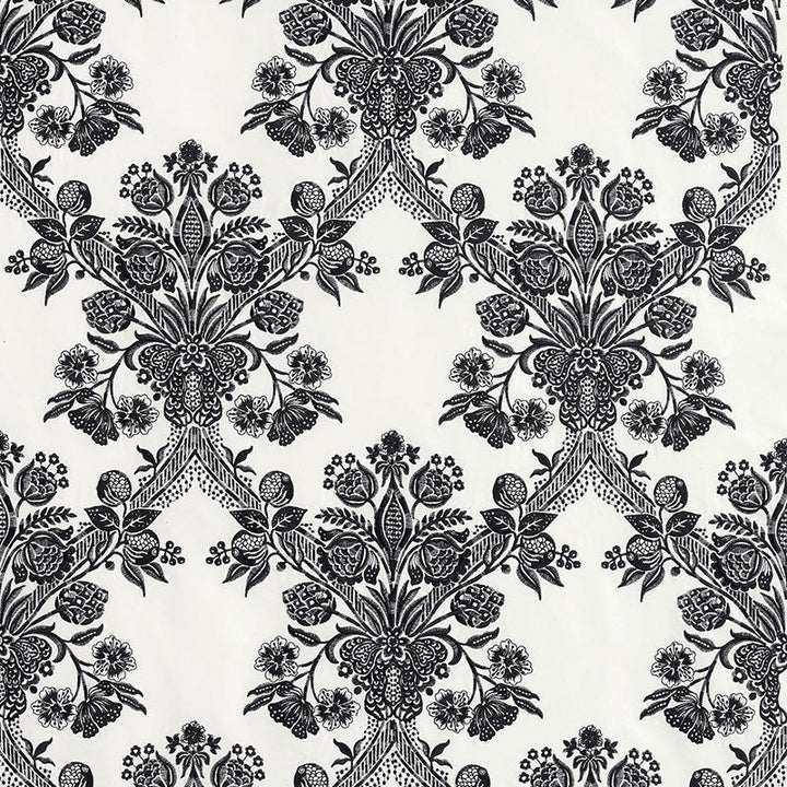 Carolina Ebony 69711 by Schumacher Fabric Schumacher Fabric Carolina Ebony 69711Fabric COTTON 100% INDIA </p><p>Repeat: H: HORZ. 8 1/2" (22CM) , V: VERT. 25" (64CM) 51 - Fabric Carolina -