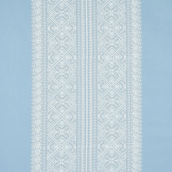 Toledo Chambray 69733 by Schumacher Designer Fabric RHAPSODY IN BLUE COTTON 40% LINEN 34% INDIA MARTINDALE 12,500 RUBS </p><p>Repeat: Horizontal: 26" (66CM) and Vertical: 4 1/5" (11CM) 52 - Swanky Fabrics -