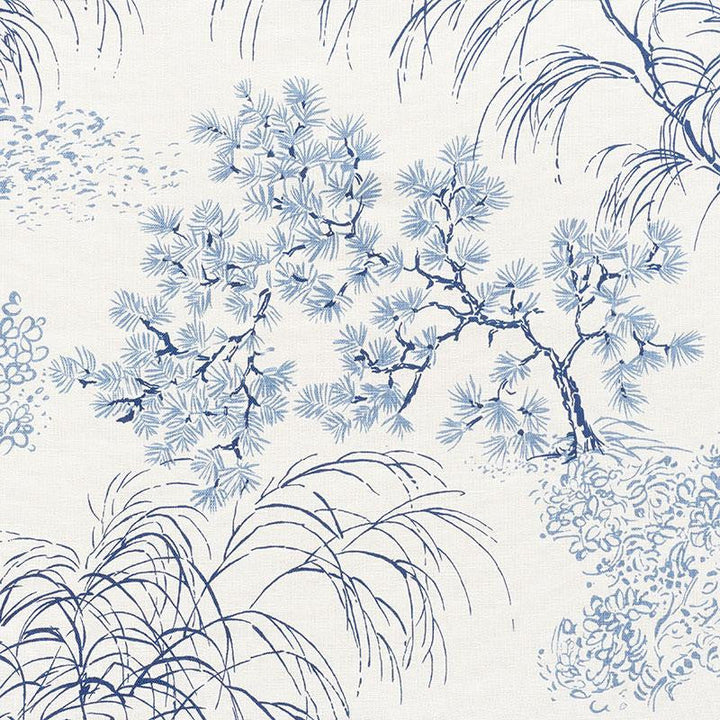 Mori Porcelain 177020 by Schumacher Designer Fabric Mingei 53.5" - Swanky Fabrics -