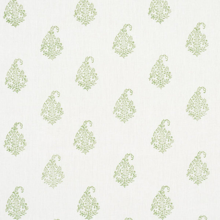 Kerala Paisley Leaf 181351 by Schumacher Designer Fabric Jacaranda 6.5" - Swanky Fabrics -