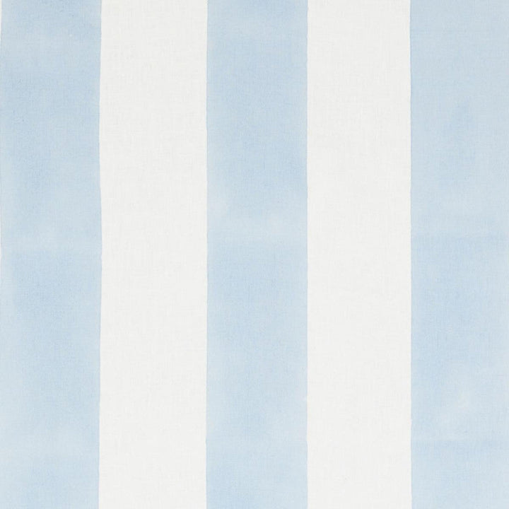 Wide Hand Block Stripe Blue 181810 by Schumacher Designer Fabric Molly Mahon 10.75" - Swanky Fabrics -