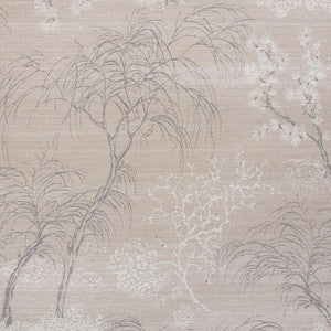 Schumacher Wallpaper Mori Hemp Shimmer Moonstone 5009390