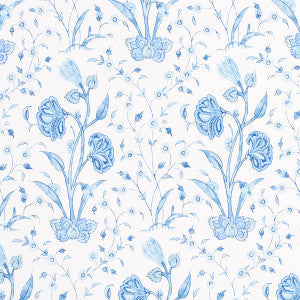 Schumacher Wallpaper Khilana Floral Porcelain 5009955